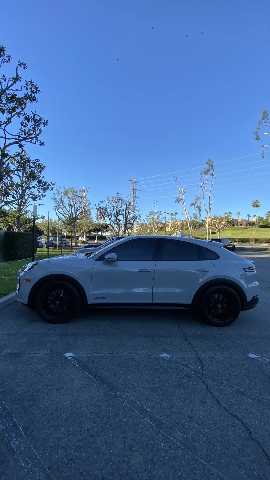 Porsche Cayenne Coupe with ceramic window tint, full side profile