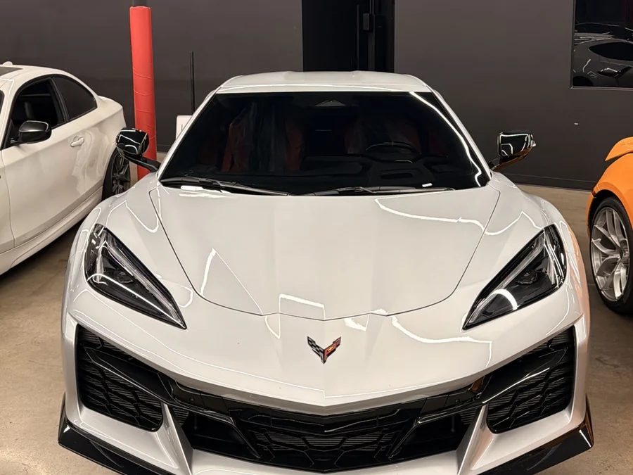 Chevrolet Corvette window tint — front view